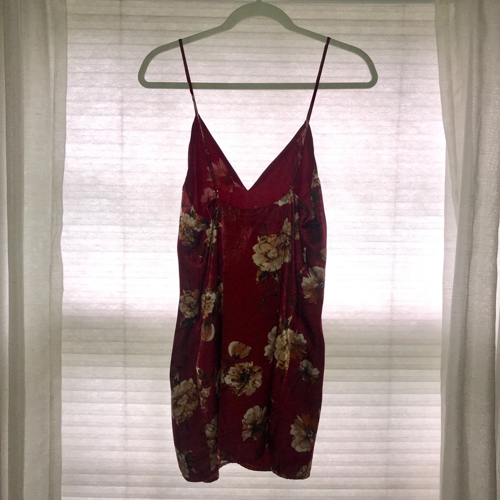 Red Floral Mini Dress